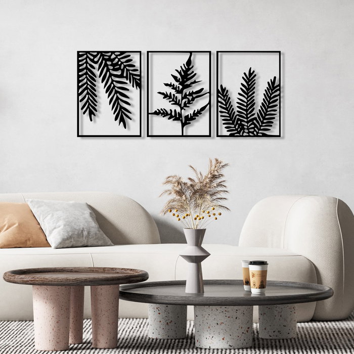 Wallity Yakomoz Escultura de Pared de Metal Negra 118 x 50 cm